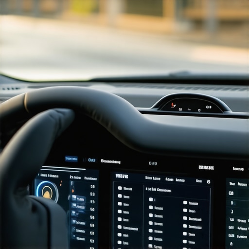 Car dashboard displaying AI-driven predictive maintenance data.
