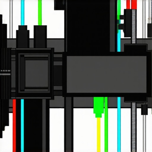 Modern Car Transmission System with Diagnostic Tools Illustration of a high-tech car transmission system being diagnosed with advanced tools in a professional workshop.