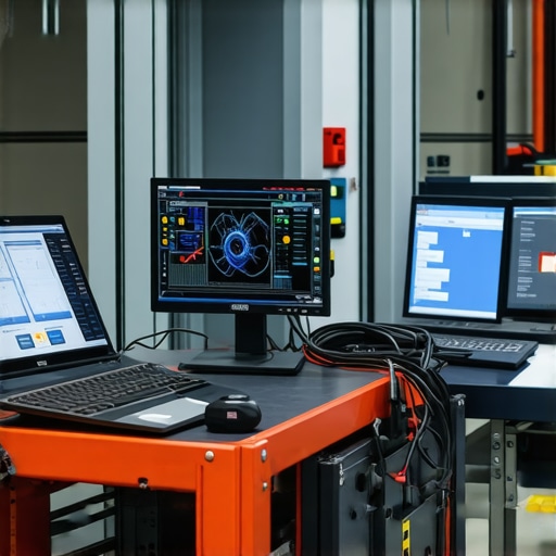 AI Diagnostics in Auto Repair 2025 Modern diagnostic tools analyzing transmission data in a high-tech auto repair shop.