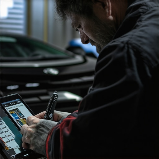 Transmission Diagnostics in Action Mechanic using diagnostic tools on vehicle transmission