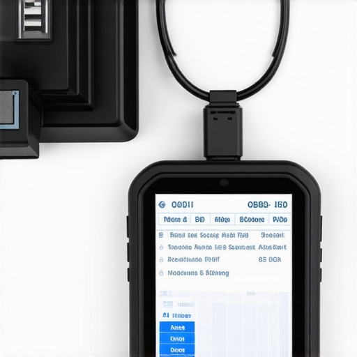 Close-up of a person inspecting a car's diagnostic port with an OBD-II scanner to identify issues