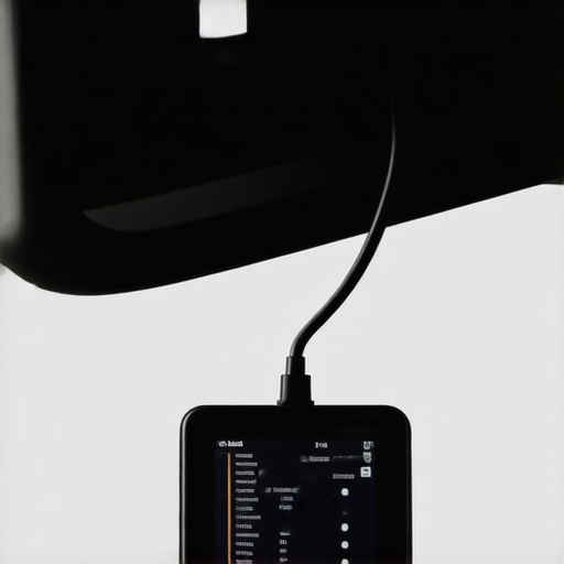 A technician using a diagnostic scanner connected to a vehicle to monitor engine systems.