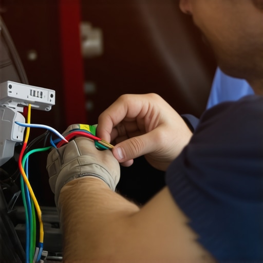 Transmission Diagnostics: Sensor and Wiring Check Mechanic inspecting transmission wiring connections for faults.