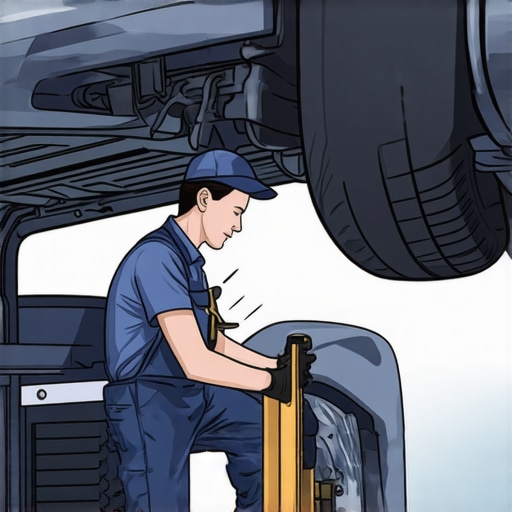 Person draining transmission fluid from a car using tools in a garage.