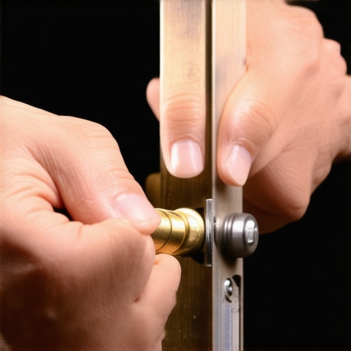Lubricating Door Lock for Smooth Operation Person inserting graphite lubricant into a door lock to prevent sticking