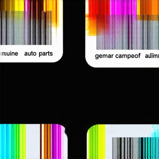 Genuine auto parts showing official branding and hologram labels used for verification