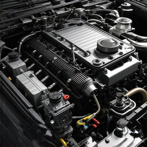 Detailed view of a car's engine bay with repair tools and components for troubleshooting hot-start issues.
