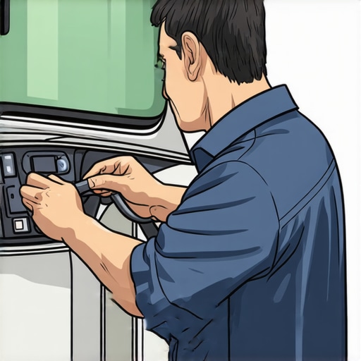 Auto mechanic working on vehicle's power window components