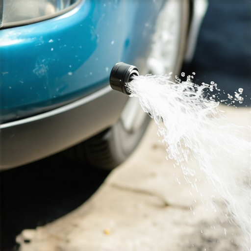 The trick to popping out a plastic bumper dent with hot water