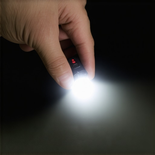 A technician performing a precision adjustment on a car's brake light switch to prevent battery drain.