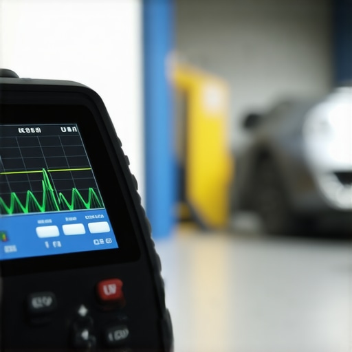 Advanced OBD2 Scanner Displaying Transmission Live Data Professional diagnostic tool showing live transmission data for maintenance