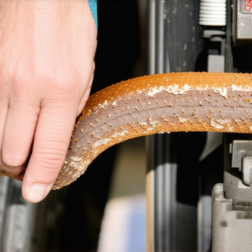 Checking for a corroded engine ground strap A mechanic inspecting a worn engine ground strap to find electrical faults.