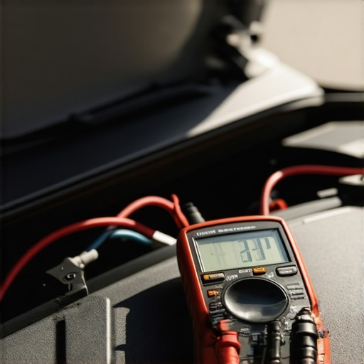 A mechanic using a multimeter to diagnose car electrical faults accurately.