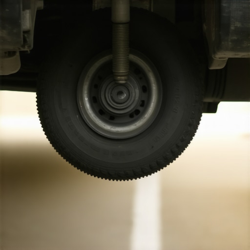 A detailed view of a car's transmission mount and CV joint showing signs of mechanical stress.