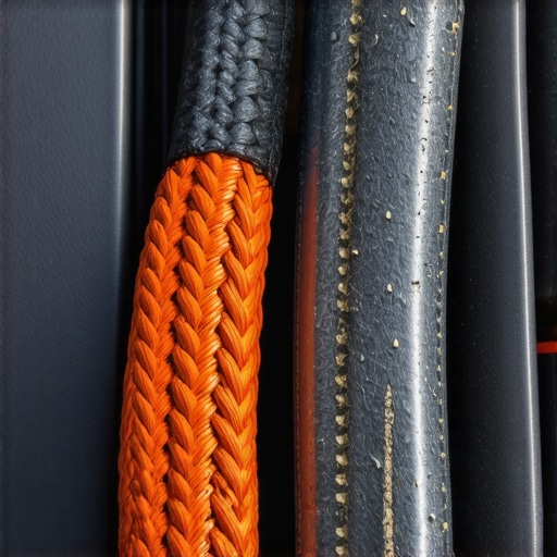 Identifying a Corroded Ground Strap A worn braided metal ground strap in a car engine bay, illustrating a common source of electrical issues.