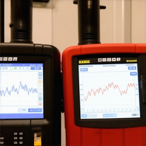 Professional Bidirectional Scan Tool in Action A technician using a professional scan tool to diagnose engine data through the OBD-II port.