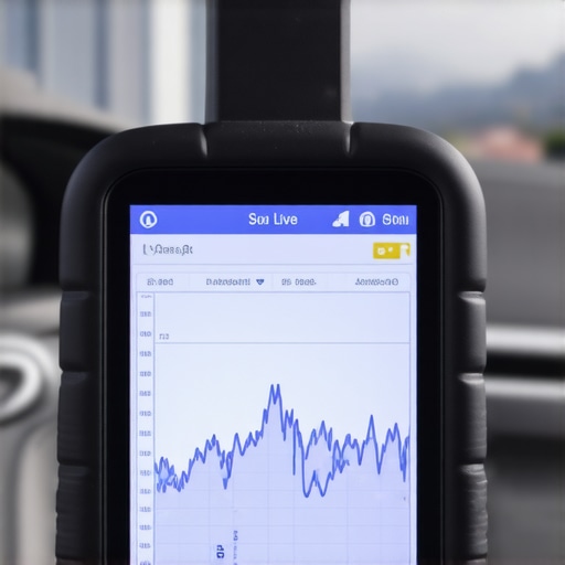 A mechanic using a digital scanner to check live engine data for vacuum leaks and misfires.