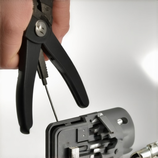 Using Pliers to Pull a Broken Hood Release Cable Hands using pliers to pull the internal hood release cable on a car when the handle is broken.