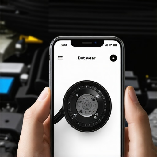 Smartphone app measuring the grooves of a serpentine belt for wear and tear.