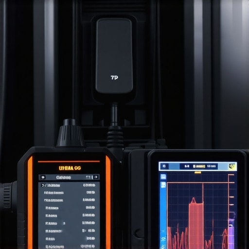 OBD2 scanner displaying real-time car voltage data graph to diagnose flickering lights.